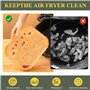 180pcs Papier Cuisson Air Fryer，Rectangulair Paper Liners Friteuse Sans Huile Accessoires，Papier Sulfurisé Feuilles，Doublure en 