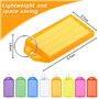 36 Pièces Porte Clés Porte Clef en Plastique de 5 cm，Étiquettes en Papier Vierge Lignées Couvercles Transparents，Pour Identifica