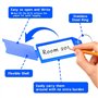 36 Pièces Porte Clés Porte Clef en Plastique de 5 cm，Étiquettes en Papier Vierge Lignées Couvercles Transparents，Pour Identifica