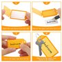 36 Pièces Porte Clés Porte Clef en Plastique de 5 cm，Étiquettes en Papier Vierge Lignées Couvercles Transparents，Pour Identifica