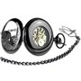 Unendlich U Infinite U Aigle/Ange/Phénix Bleu Chiffre Romains Cadran Mécanique Montre de Poche Squelette en Acier Pendentif Coll