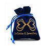 Unendlich U Infinite U Aigle/Ange/Phénix Bleu Chiffre Romains Cadran Mécanique Montre de Poche Squelette en Acier Pendentif Coll