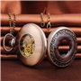 Unendlich U Montre de Poche mécanique Homme, Montre de Poche Vintage Motif de Gravure, Cadran en Chiffres Romains, Boîtier d'aci