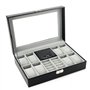 AUTOARK Cuir Boîte à Bijoux en montre verrouillable Organisateur