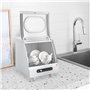 Lave-Vaisselle de Table Mini Lave - Vaisselle Sur Table de Comptoir Portable Contrôle Tactile Deux Modes Lav