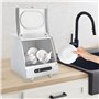 Mini Lave Vaisselle,Lave-Vaisselle de Table Mini Lave - Vaisselle Sur Table de Comptoir Portable Contrôle Tactile Deux Modes Lav