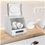 Mini Lave Vaisselle,Lave-Vaisselle de Table Mini Lave - Vaisselle Sur Table de Comptoir Portable Contrôle Tactile Deux Modes Lav