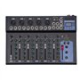 Table de mixage Bluetooth USB Live Studio Audio Table de mixage DJ Console Amplificateur 7 canaux pour réunion de famille