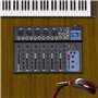 Table de mixage Bluetooth USB Live Studio Audio Table de mixage DJ Console Amplificateur 7 canaux pour réunion de famille, karao
