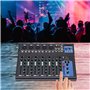 Table de mixage Bluetooth USB Live Studio Audio Table de mixage DJ Console Amplificateur 7 canaux pour réunion de famille, karao