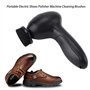 Asixx Cireuse à Chaussures Électrique, Cirage à Chaussures Électrique Portable avec 4 Brosses pour Entretien des Chaussures, Sac