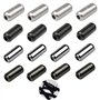 Fermeture en Métal Lacets 12pcs Boucle de Lacet en Métal Boucle de Lacets Élastiques Boucle de Lacet de Verrouillage Bouchon de