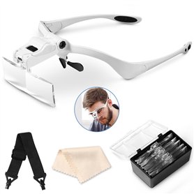 Vinabo Loupe Serre-Tête avec Lumière LED