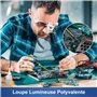 Vinabo Loupe Serre-Tête avec Lumière LED, Loupe De Tête avec - 5 Lentilles Détachables(1.0X 1.5X 2.0X 2.5X 3.5X), pour Tous Les 