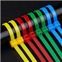 1200 Pièces 3 x 100 mm Serre-Câbles Autobloquants, Ensemble D'attaches de Câble en Nylon Couleur, Attache Câble Réglable, Attach