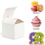 50 Pièces Boite Cadeau Blanche, Boîte en Papier Kraft, Cadeau Emballage Facile à Assembler, Postuler à pour Fêtes, Anniversaires