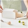 50 Pièces Boite Cadeau Blanche, Boîte en Papier Kraft, Cadeau Emballage Facile à Assembler, Postuler à pour Fêtes, Anniversaires