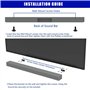 mimzemamz Support Barre de Son, Universal Support Enceinte Murale pour Enceintes Jusqu'à 7 kg, Fort Support Enceinte avec Vis de