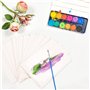 20 Feuilles Papier Fait Main, 250GSM Papier Aquarelle Papier Vergé Fait à la Main pour Cartes de Vœux DIY, Peintures, Lettres, I