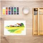 20 Feuilles Papier Fait Main, 250GSM Papier Aquarelle Papier Vergé Fait à la Main pour Cartes de Vœux DIY, Peintures, Lettres, I