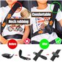 Lot de 2 clips de ceinture de sécurité multi-usages, ajusteur universel de ceinture de sécurité pour véhicule, clip de positionn