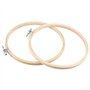 TAICHEUT Lot de 30 cercles à broder de 18 cm, cadre réglable en bambou pour point de croix, cercles à broder en bois pour loisir