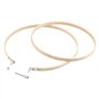 TAICHEUT Lot de 30 cercles à broder de 18 cm, cadre réglable en bambou pour point de croix, cercles à broder en bois pour loisir