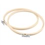 TAICHEUT Lot de 30 cercles à broder de 18 cm, cadre réglable en bambou pour point de croix, cercles à broder en bois pour loisir