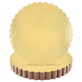 JAPCHET Lot de 18 planches à gâteau dorées de 300 x 2 mm pour fête d'anniversaire
