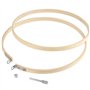 MANCHAP Lot de 18 cerceaux de broderie de 17,8 cm, réglables en bambou pour point de croix