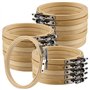 ZEONHAK Lot de 20 cercles à broder en bambou de 10 cm pour couture pratique