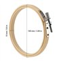 ZEONHAK Lot de 20 cercles à broder en bambou de 10 cm pour couture pratique