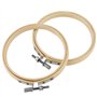 ZEONHAK Lot de 20 cercles à broder en bambou de 10 cm pour couture pratique