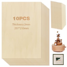 Lot de 10 plaques de contreplaqué de 2 mm