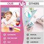 Taille-Crayon Électrique pour Enfant, Taille-crayon Automatique avec 2 Trous(6-12mm), Taille-Crayon Professionnel, Alimenté par 