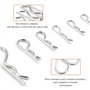 Lot de 250 épingles à cheveux robustes plaquées zinc - Assortiment dépingles à cheveux en acier zingué - Plusieurs tailles dispo