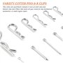 Lot de 250 épingles à cheveux robustes plaquées zinc - Assortiment dépingles à cheveux en acier zingué - Plusieurs tailles dispo