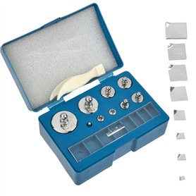 OTYMIOW Poids d'Étalonnage 17PCS Grammes d'Étalonnage Set de Poids de Calibrage en Acier Inoxydable