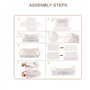 30Pcs Cône Confettis Mariage Blanc avec Fleurs Séchées Biodégradables, Support, Autocollants et Cordes - Canon à Confettis en Pa
