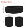 Bandeaux Anti-Transpiration avec Bracelets Bandeau de Sport,3 PCS Bandeau Sport en Coton Athlétique Bandes pour Le Front pour Te