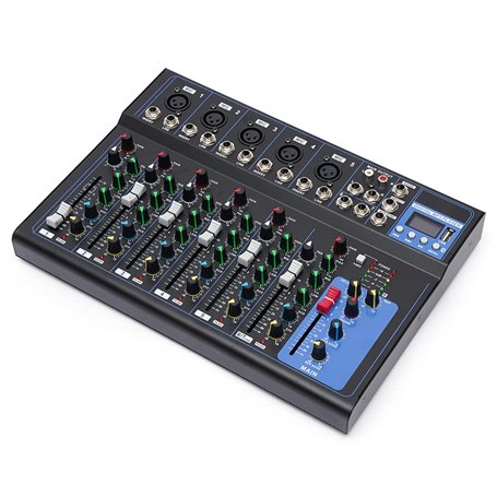 Begoniape Table de mixage audio 7 canaux