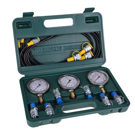 Testeur hydraulique - Kit de test de pression hydraulique avec raccord de tuyau de test et jauge