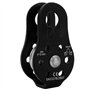 MAGT Poulie Grimpante - poulie Noire Poulie De Sauvetage Simple en Alliage D'aluminium 26kn Équipement Noir d'escalade pour Le T