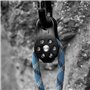 MAGT Poulie Grimpante - poulie Noire Poulie De Sauvetage Simple en Alliage D'aluminium 26kn Équipement Noir d'escalade pour Le T