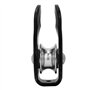 MAGT Poulie Grimpante - poulie Noire Poulie De Sauvetage Simple en Alliage D'aluminium 26kn Équipement Noir d'escalade pour Le T