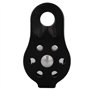 MAGT Poulie Grimpante - poulie Noire Poulie De Sauvetage Simple en Alliage D'aluminium 26kn Équipement Noir d'escalade pour Le T
