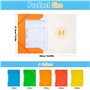 Intercalaires pour classeurs A4 avec 12 Onglets Imprimés Numériques de 1-12 en Couleur, Plastique Page d'indexation Imprimable, 