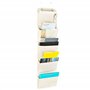 Jesustree Tableau de Poche Rangement Dossier Organisateur en Tissu Fichiers Suspendus Format Lettre 5 Pochettes avec étiquette S