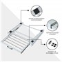 MEIN Kit de superposition universel pour machine à laver et sèche-linge avec sangles de fixation support universel avec séchoir 