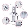 Antivol Pédale de Voiture, Acier Inoxydable 8 Trous Serrure en Embrayage Frein Sécurité Car Brake Pedal Lock avec 3 Clés